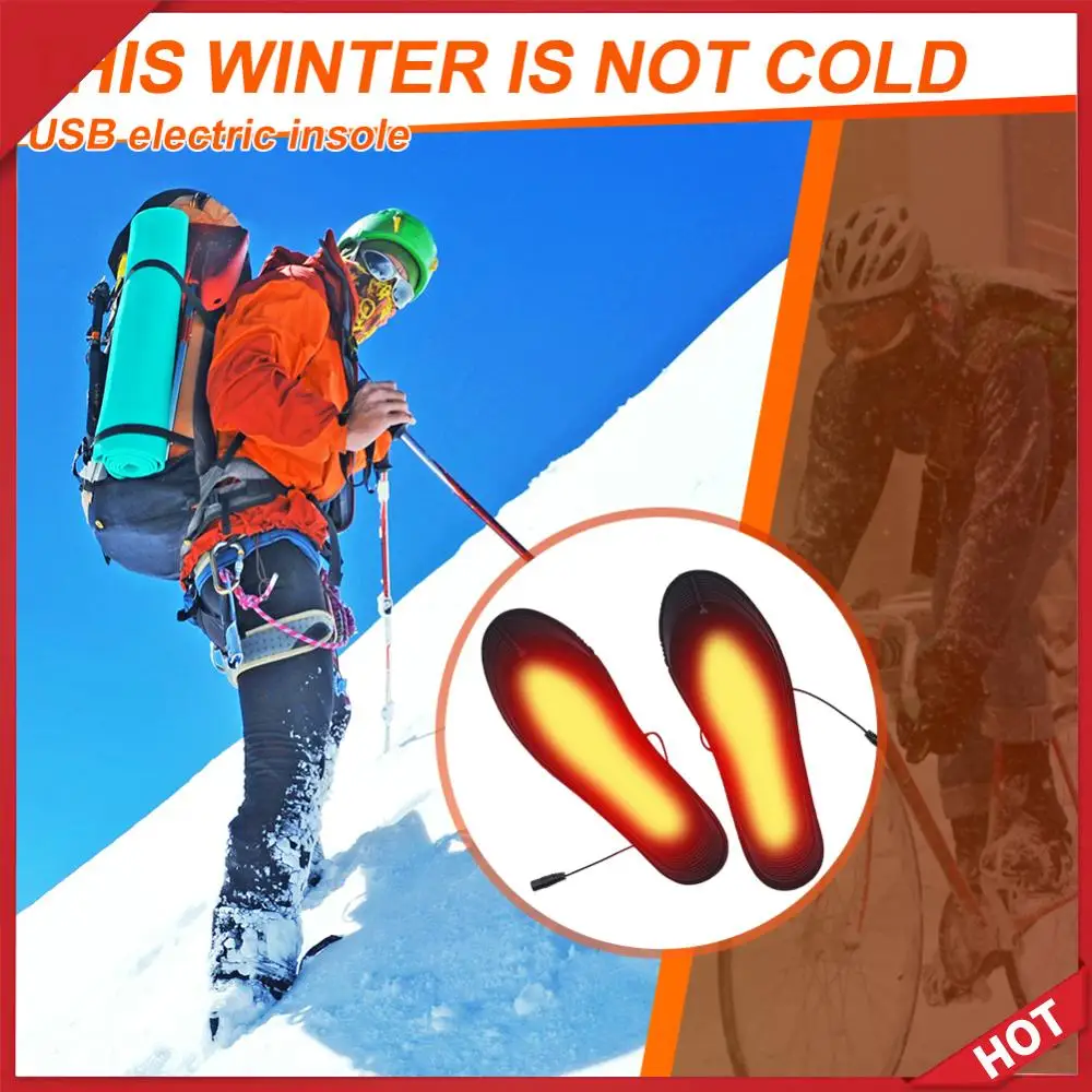 

USB Rechargeable Heated Insoles DIY Cutable Electric Heating Shoes Pad for Men Women Outdoor Camping Skiing Winter Foot Warmers