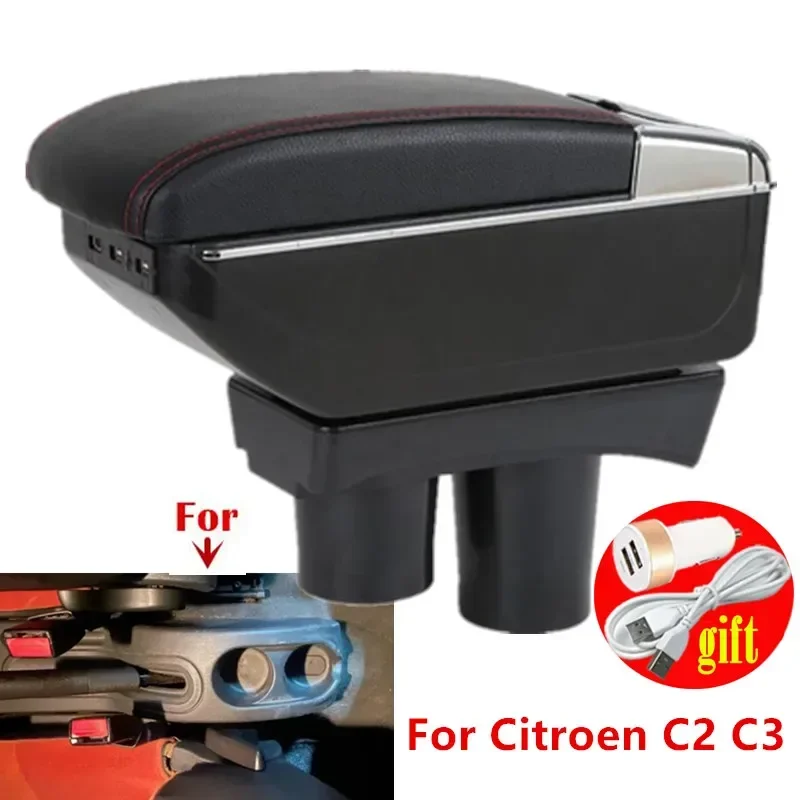 

Car central armrest box For Citroen C2 C3 armrest box For Citroen C2 Car Armrest Storage Box Interior Dedicated Retrofit Part