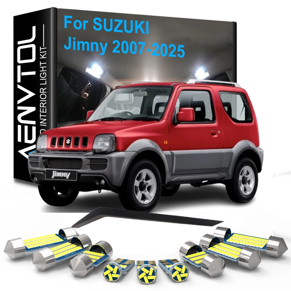 

6 шт. автомобильные аксессуары, светодиодные внутренние лампы Canbus для Suzuki Jimny 2007 2008 2009 2010 2011 2012 2013 2014 2015 2016 2017 2018-2025