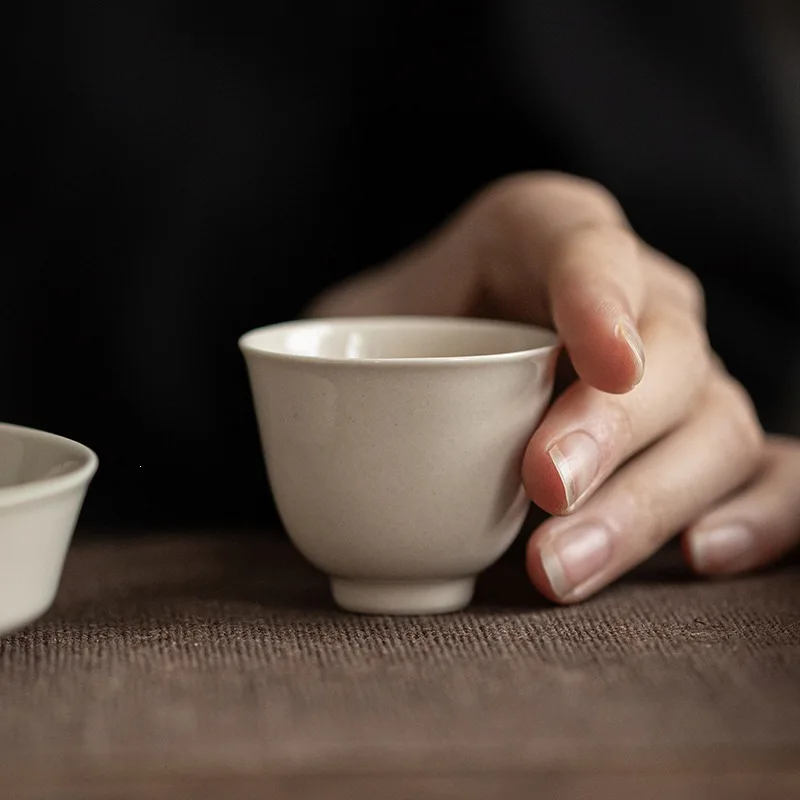 40ml Vintage Handmade Ceramic Master Cup Kung Fu Tea Set Fragrance Cup Vintage Thin Tire Tea Cup Accessories Home Desktop Decor