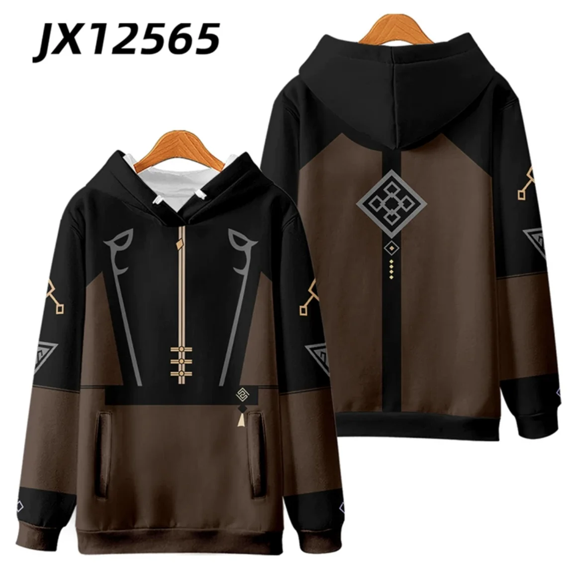 Genshin Impact Zhong Li Stijl 3d Printen Mannen/Vrouwen Herfst Mode Spel Hoodies Sweatshirt Lange Mouwen Pollover Kleding