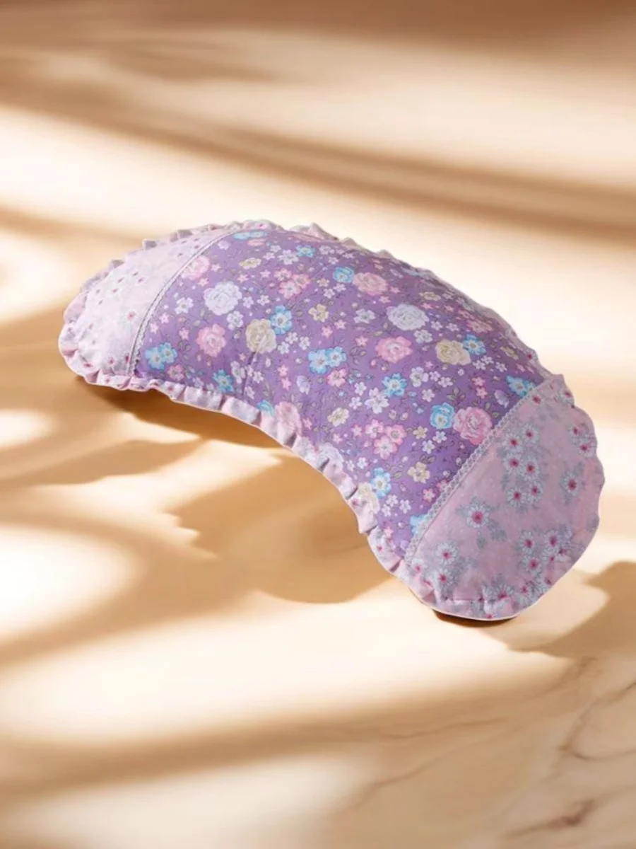 

Breathable Sweat Absorbent Korean Sle Children Adults Universal Moon aped Pillow Rice Hull Filling Ne Support Removable...