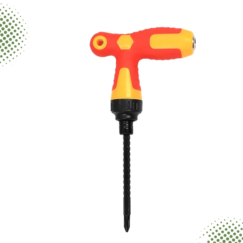 

Multi Use Screwdriver T Shaped Handle Telescopic Extension Adjustable Bit Holder Ratchet Rotation Infinite Left Right
