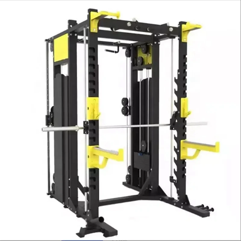 Commercial Gym Comprehensive Workout Strength Training Equipment Multi Functional Station Power Cage Squat Rack Smith Machine