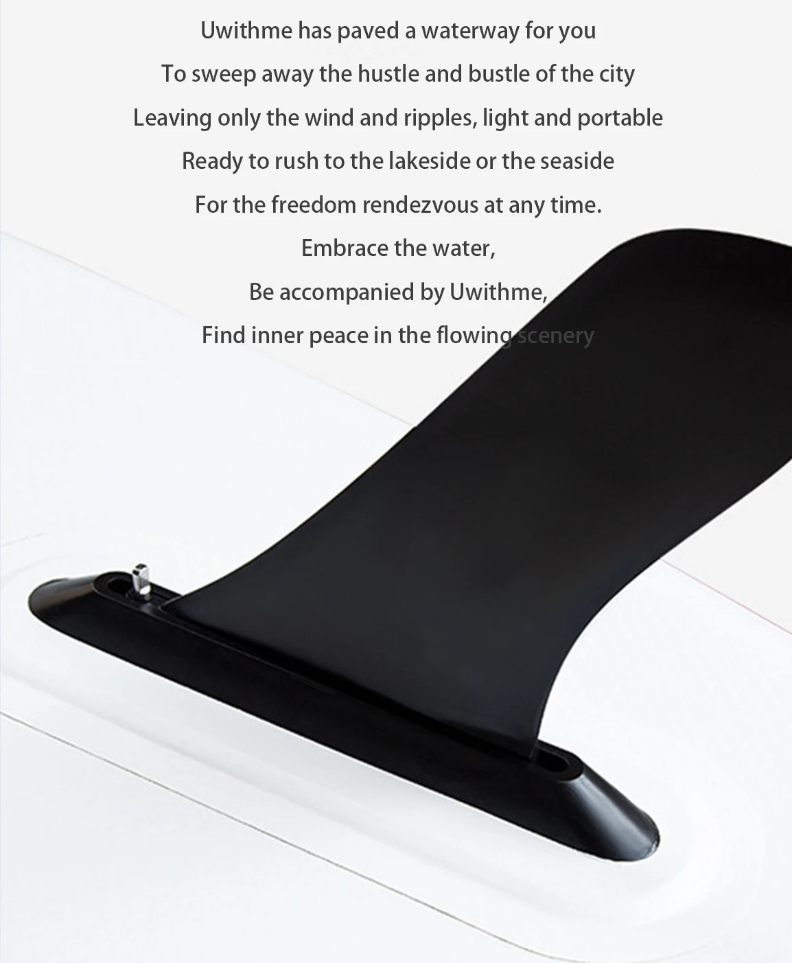 10-Zoll-SUP-Einzel-Mittel-Surf-Finne, Nylon-Longboard-Finne mit Schraubgewinde, universell passend für aufblasbare Paddleboards, Wassersport-Ersatzteile – Detail 6