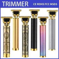 T9 USB Electric Salon Hair Clippers Rechargeable Hair Cutting Machine Professional Man Baby Gold Black Hair Trimmer A3