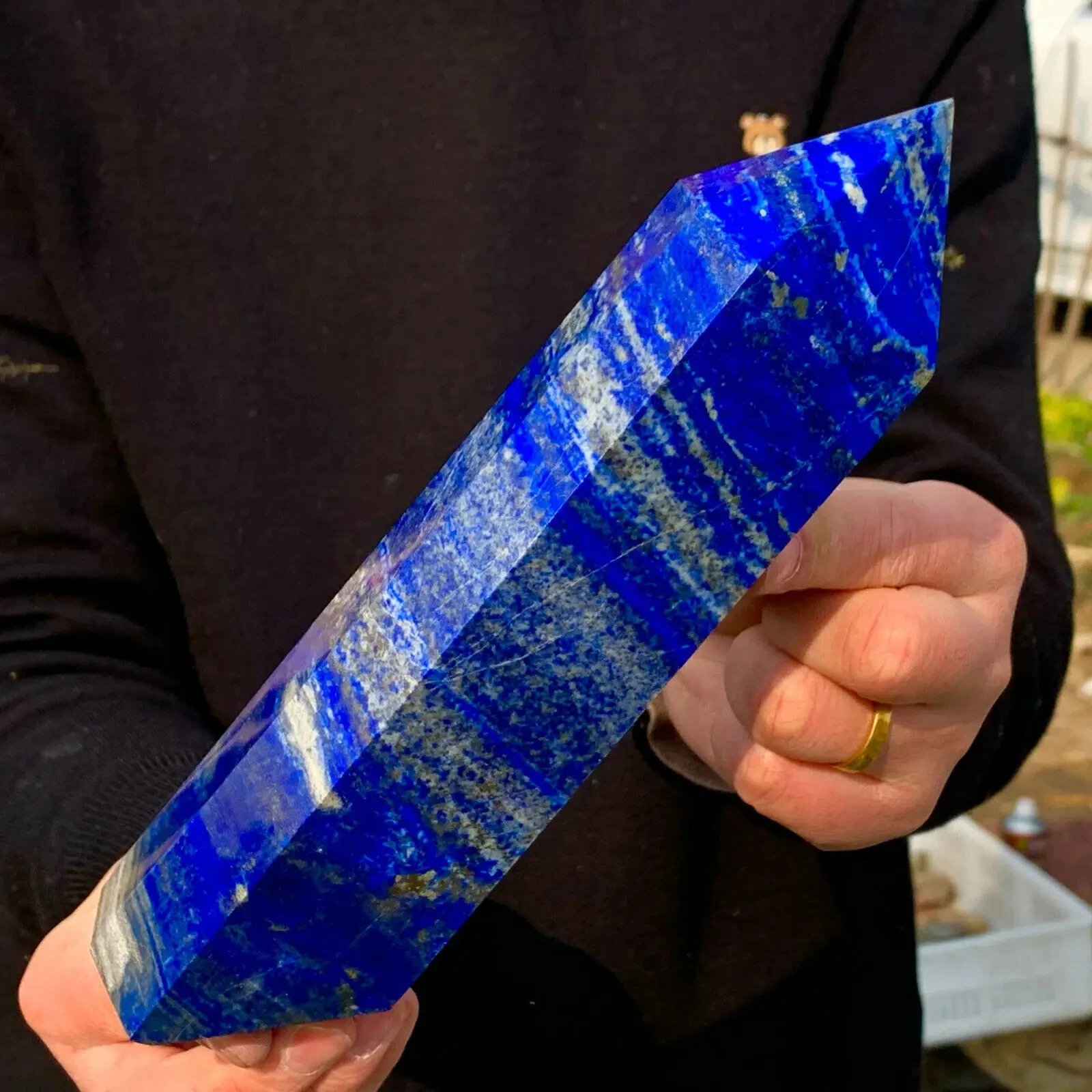 Natural Lapis Lazis Lazis Obelisk,Quartz Crystal,Blue Ore Polished Tower Column, Mineral,Reiki Healing Stone,Energy Demagneading