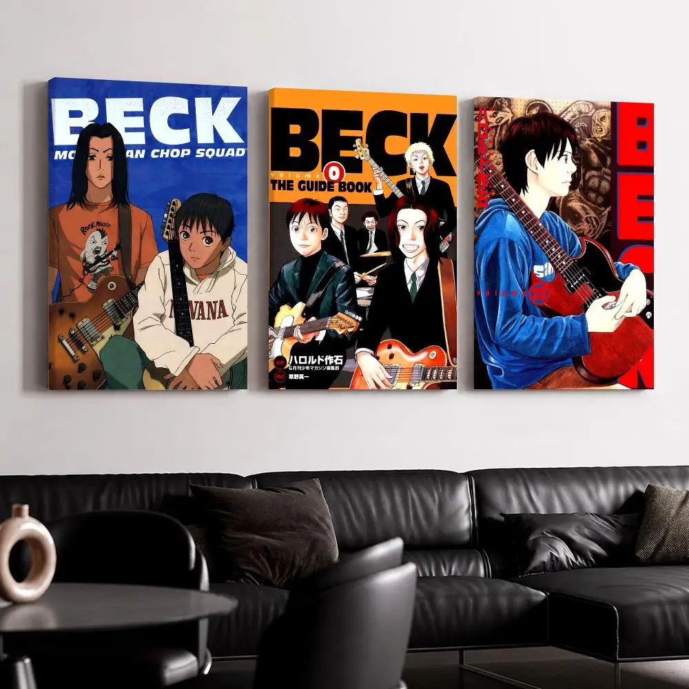 Anime Beck M-Mongolian C-Chop Squad Framed Wall Painting Canvas Poster Ready to Hang Wall Art for Bedroom Living Room Home Decor