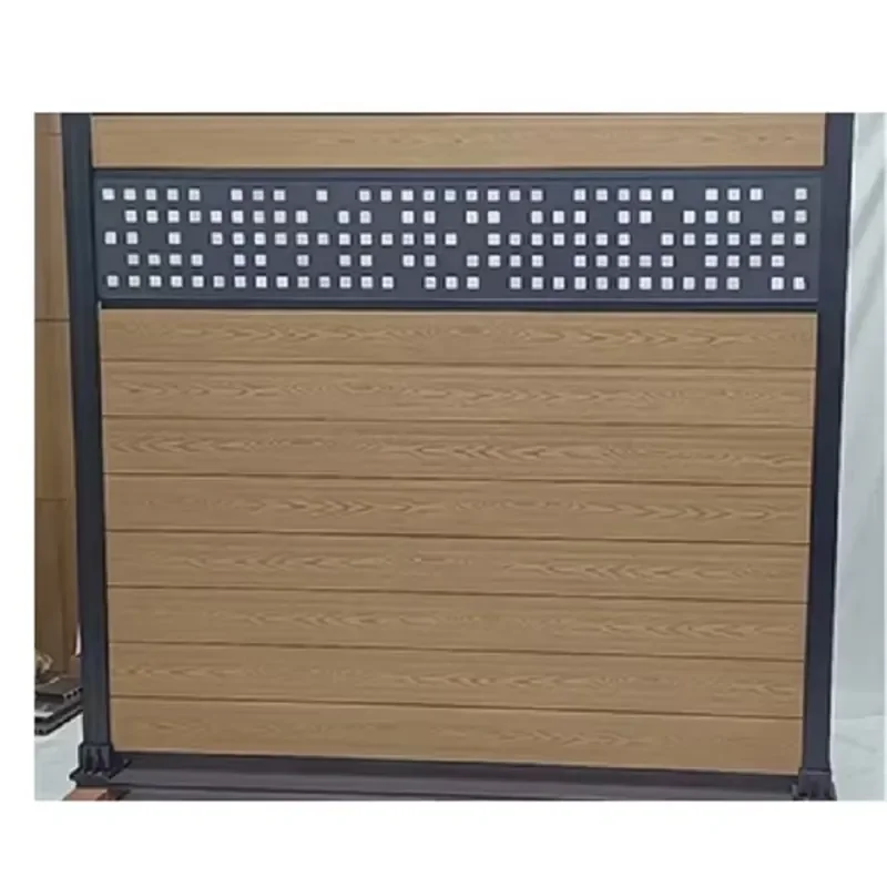European Style 6-Foot WPC Composite Fence Panels Waterproof Garden Fence Boards for Balcony Galvanized and Coated Frame
