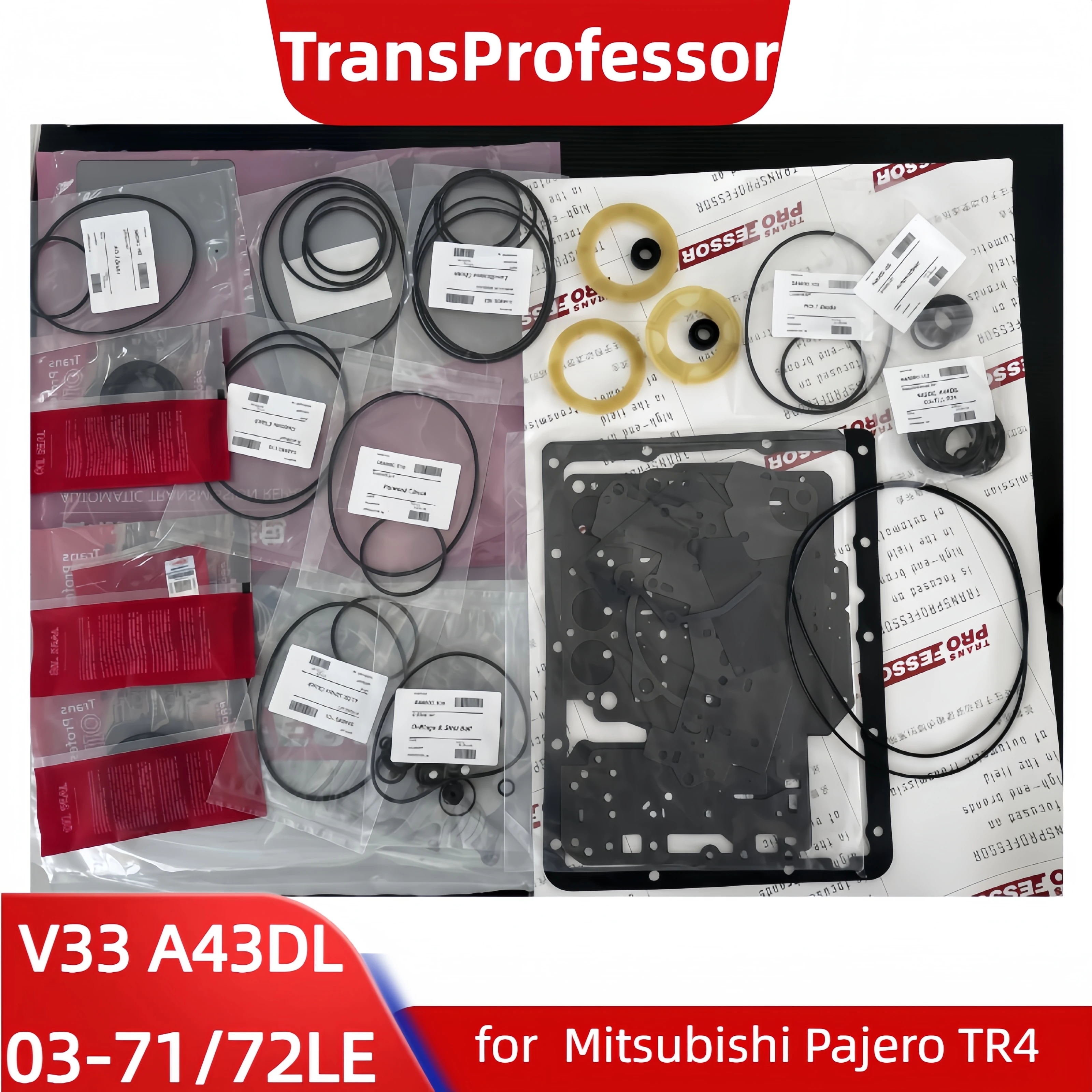 Kit de revisão de reparo de transmissão v33 a43dl 03-71/72le para mitsubishi pajero tr4, caixa de velocidades transprofessor ohk selos acessórios de carro