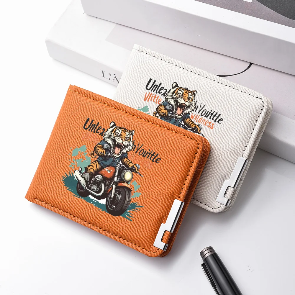 Men's Slim Money Clip Wallet Credit Card ID Holder Casual Male Short Multi Card Holder Purses Business Man Bifold Wallet