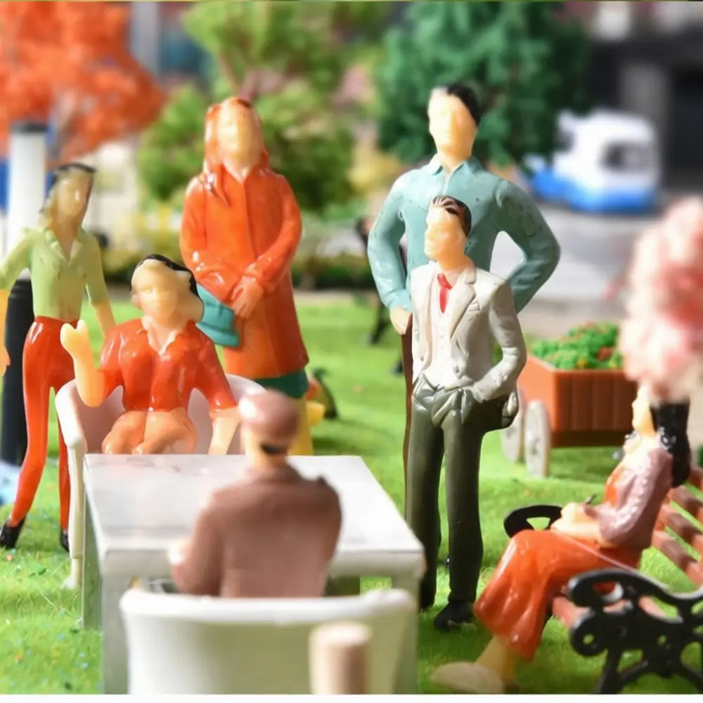 Handmade Painted Figures For Architectural Model Building Diorama Accessory Miniature Landscape Crafting Supplies Sand Table Kit