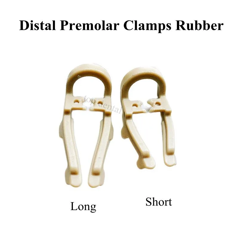 

10Pcs Dental Distal Premolar Clamps Rubber Dam Sheets Clip Soft Resin Clamp Long And Short Dentist Tools