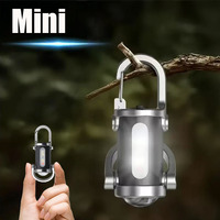 LED Mini Keychain Flashlight Multi-Function Flashlight Type-C Rechargeable Torch Outdoor Small Keychain Flashlight for Camping