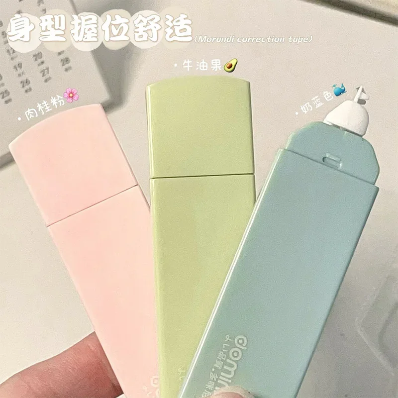 6Pcs/set Correction Tape Gradients Macaron Color Portable Mute Trackless Square Shape Easy To Use For School Office Home Supp