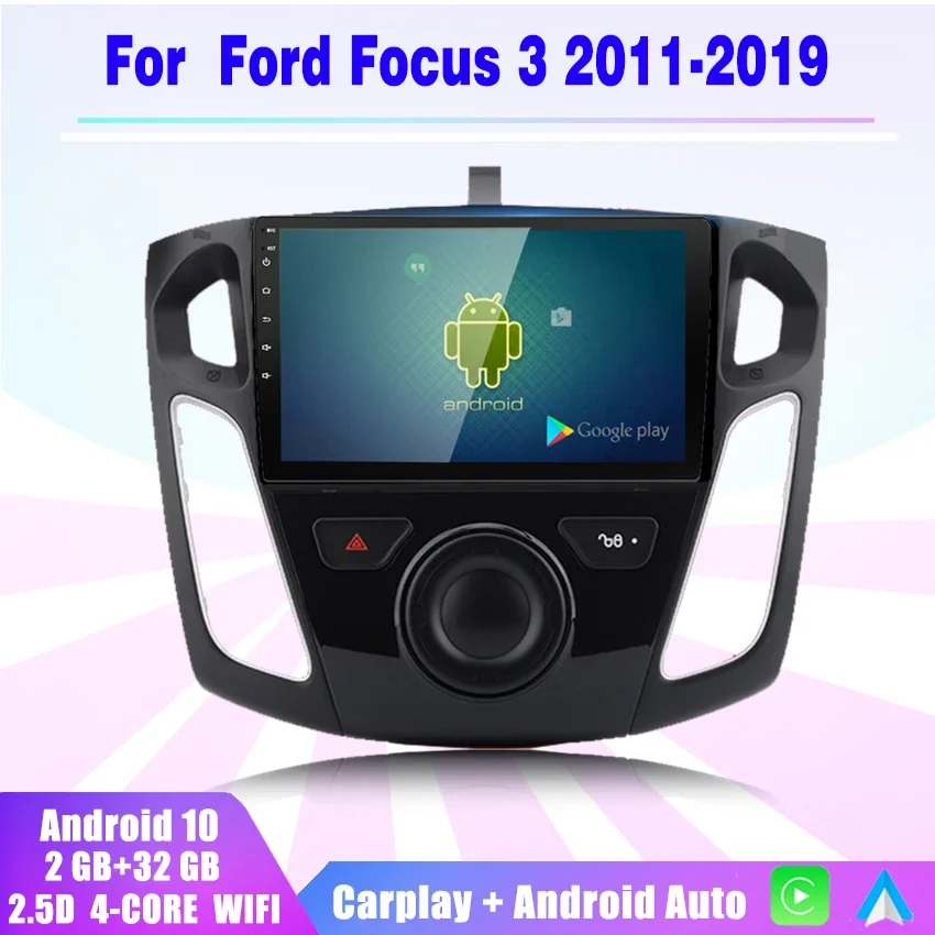 

Автомагнитола 2DIN для Ford focus 3 10,0, 2012, 2013, 2015-2014, Android 2019, 4 + 64 ГБ