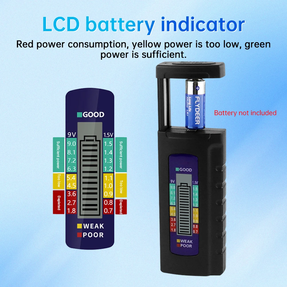 New Universal For AAA AA Button Cell Battery Capacitance Diagnostic Tool Digital Battery Tester LCD Display Battery Tester