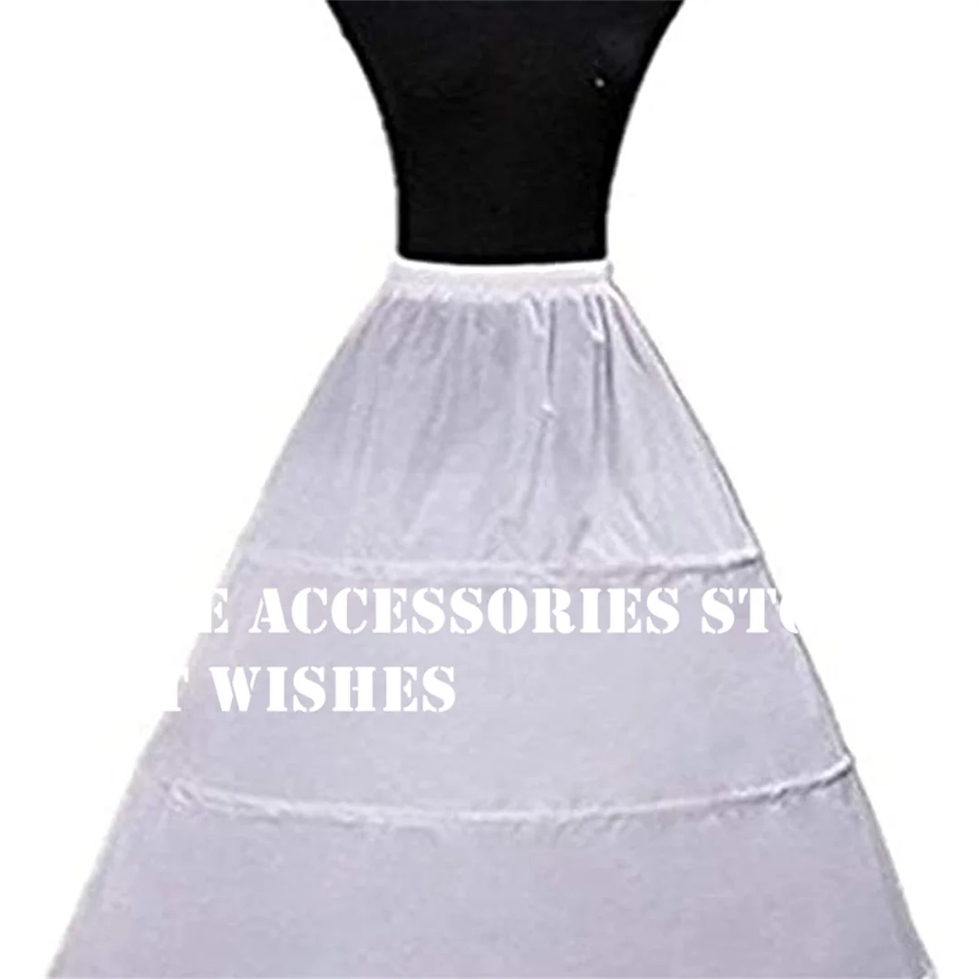 3 Hoops White Large Skirt Bride Bridal Wedding Dress Elastic Waist Ball Gown Puffy Support Petticoat for Women