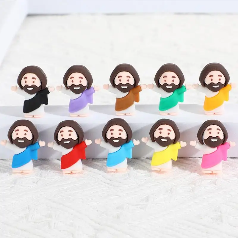 Little Jesus Figures Small Jesus Figures to Hide and Seek 20X Little Tiny Jesus Figures Toys for Christian Cute Car Dashboard