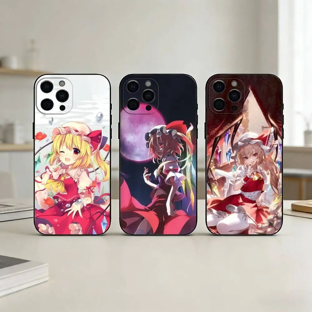 

T-TouHou Project Flandre Phone Case Silicone black Soft For IPhone 17,16,15,14,13,12,11,SE,Plus Pro Max