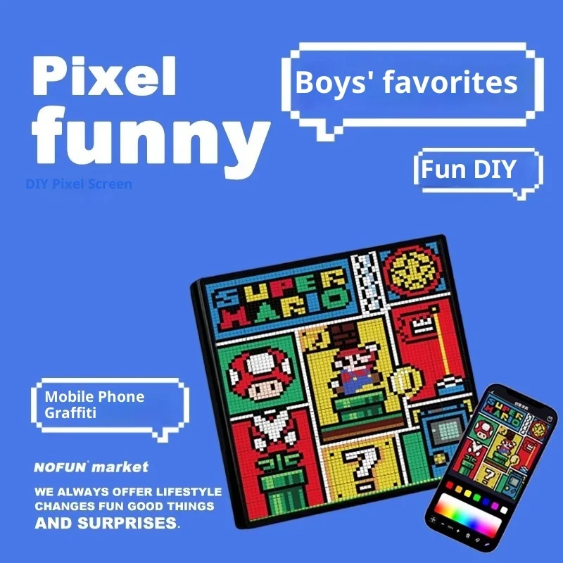 Diy Pixel Screen Custom Electronic Pixel Screen Boyfriend Husband Creative E-sports Atmosphere Game Player Table for Birthday