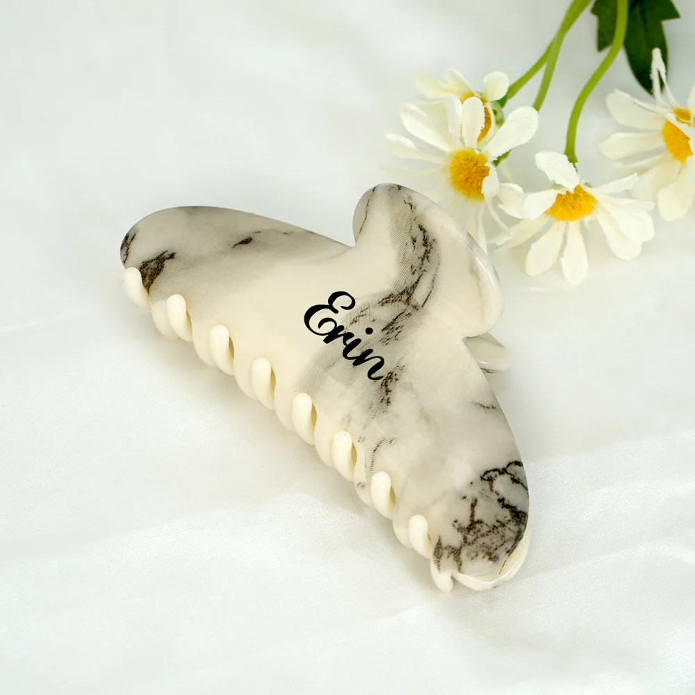 1pc Custom Logo Hair Claw Customizable Name Personalized Clip Custom Hair Claw Bridesmaid Gift Hairclips Hair Accessories