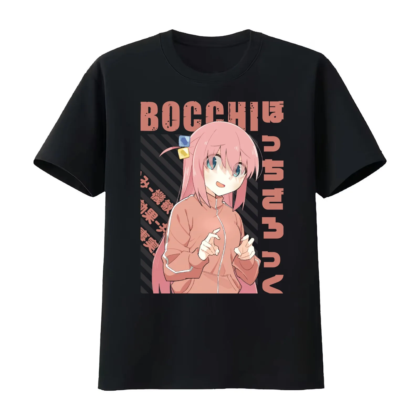 Bocchi the Rock! - Hitori Gotou T-Shirt Summer Casual Cotton Tee Oversized Streetwear Tops Vintage Graphic Print 100% Cotton