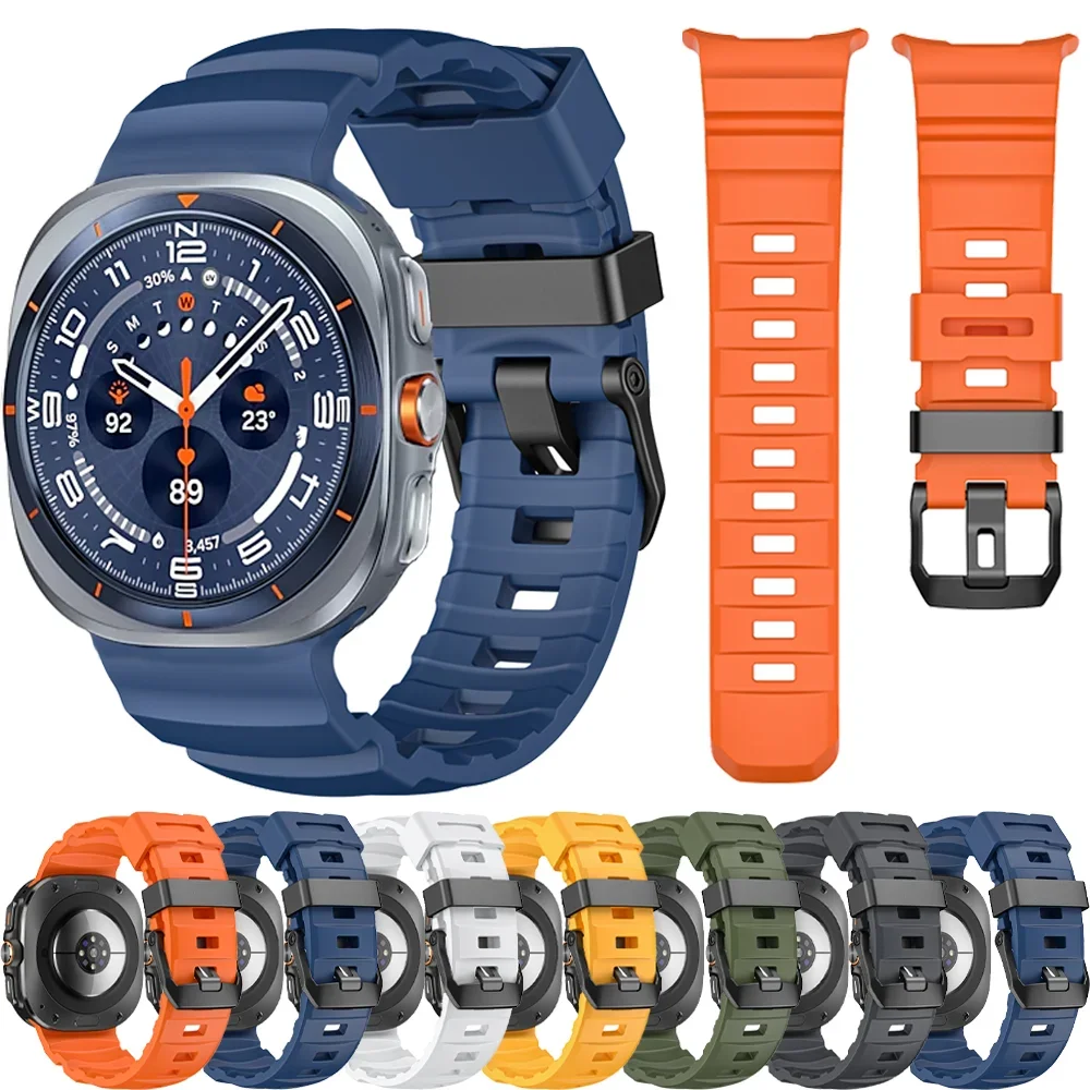 

Силиконовый ремешок-петля для Samsung Galaxy Watch Ultra 2025 47 мм, спортивный браслет-браслет для Galaxy Watch 8 Ultra, 47 мм, ремешок