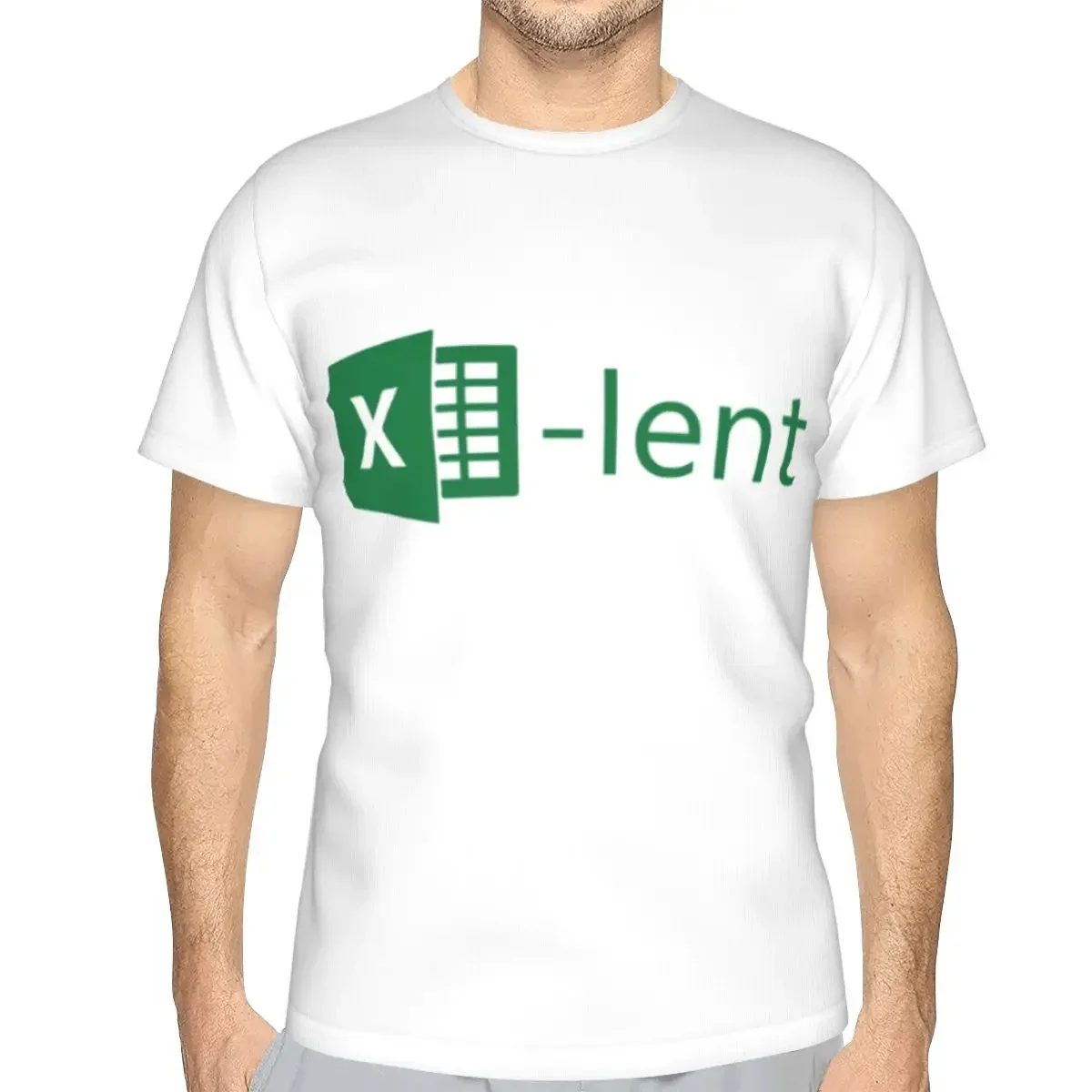 Excel-lent polyester T-Shirt Men'sFashion T Shirts Men Crew Neck Short Sleeve