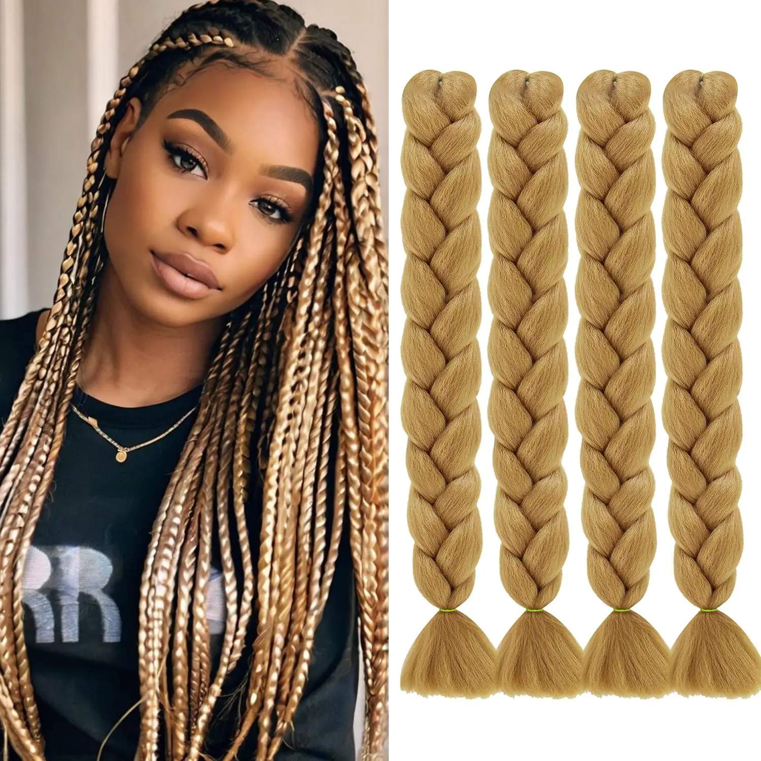 

Jumbo Braiding Hair Extensions 82 inches Jumbo Box Braiding Hair Synthetic Fiber for Twist Braiding Hair Braids Hair Extensions