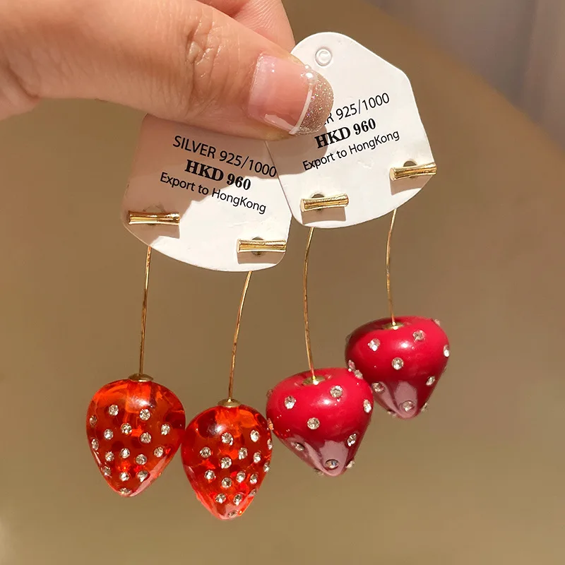 Modne kolczyki z żywicy Crystal Sweet Girl Hurtownia dla kobiet Prezenty świąteczne