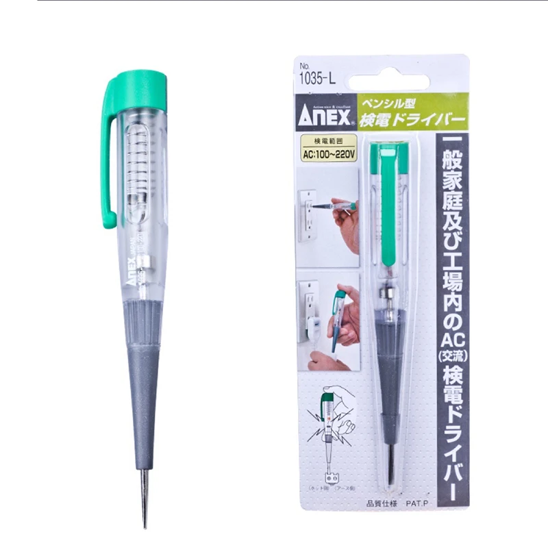 Интеллектуальный индукционный детектор напряжения ANEX, ручка-вольтметр, тестер цепей 100-220 В, электрическая отвертка, индикаторный инструмент