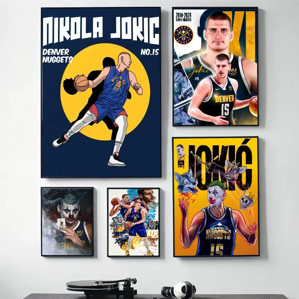 1pc Nikola Jokic Poster HD Posters Home Room Bar Cafe Decor Art Wall Painting Picture