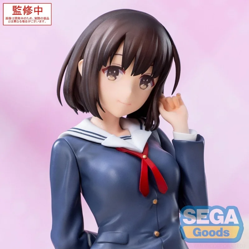 Juguete de Anime Sega genuino Saekano: cómo criar a una novia nacida Megumi Kato Jk figura uniforme para niña modelo juguete de adorno de escritorio
