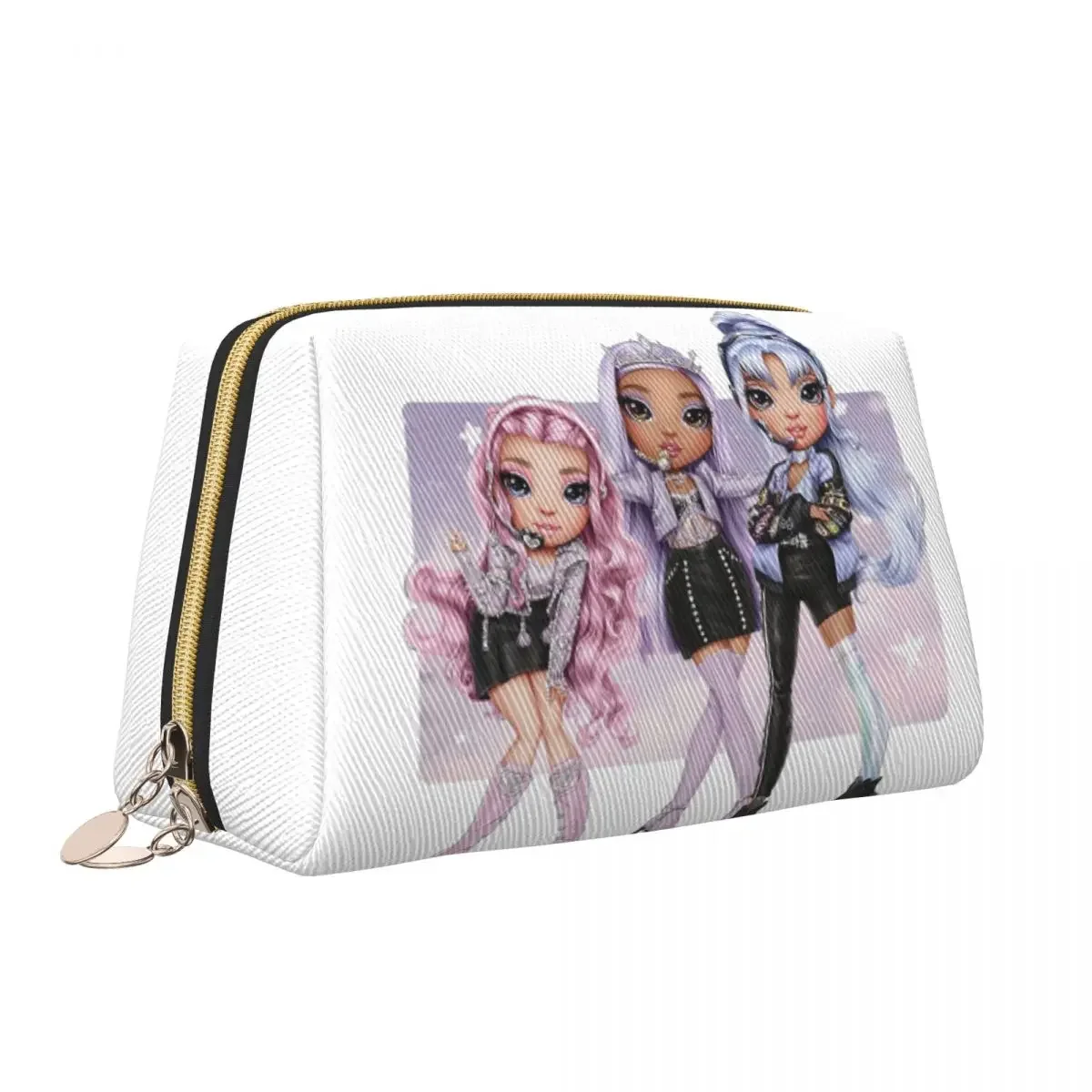 Podróżna tęczowa wysoka zimowa torba na przybory toaletowe Kawaii makijaż organizer na kosmetyki dla kobiet przechowywanie kosmetyków Dopp Kit Case