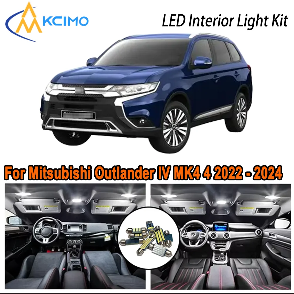 

For Mitsubishi Outlander IV MK4 4 2022 2023 2024 LED Interior Dome Map Trunk Light Kit Car Led Lamps Canbus No Error