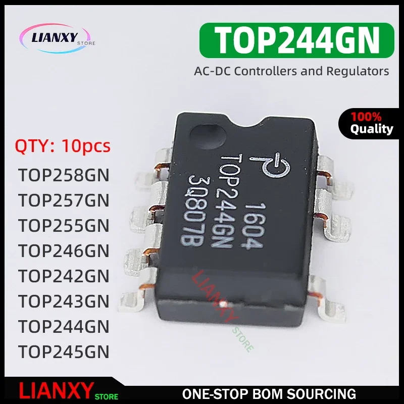 TOP258GN TOP257GN TOP255GN TOP246GN TOP242GN TOP243GN TOP244GN TOP245GN SOP-7 AC-DC Controllers and Regulators 100% quality