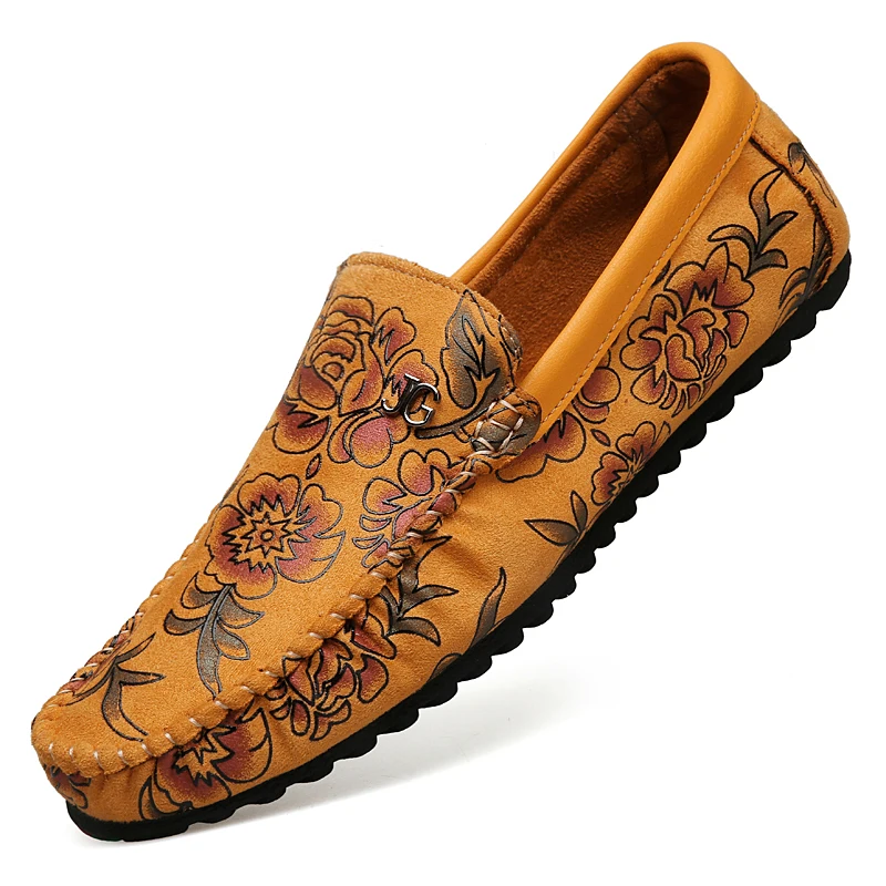 

Men's leather shoes new large size pattern thick sole men's shoes leisure sports men's business leather shoes loafers