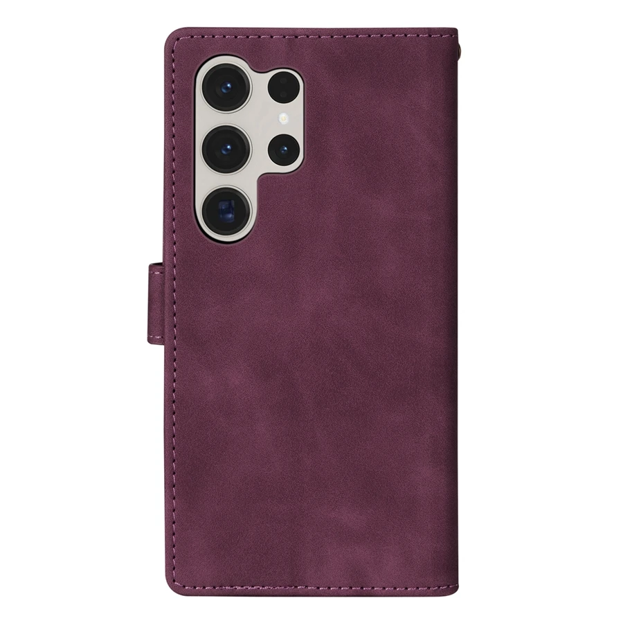 Hautfreundliche Brieftaschenhülle mit Kartenfach, Ständerfunktion und magnetischem Flip-Design aus Leder für Samsung Galaxy S26 Ultra, S25 Plus, S24 FE, A08, A17, A18, A37, A57 – Detail 12