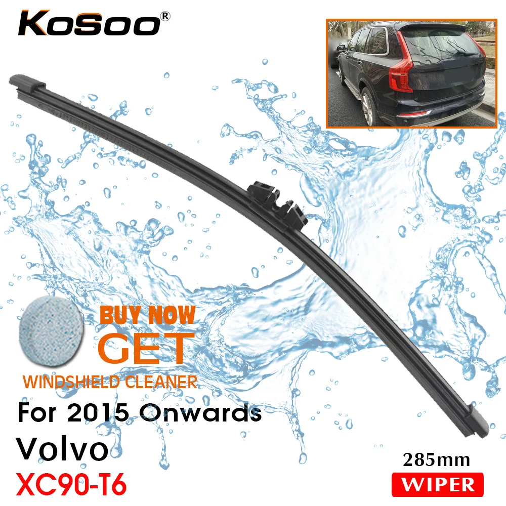 KOSOO Auto Rear Blade For VOLVO XC90-T6,285mm 2015 Onwards Rear Window Windshield Wiper Blades Arm,Car Styling Accessories