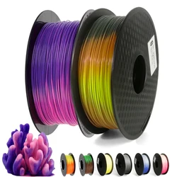 Filamento PLA para impresora 3D, fibra de sublimación de 1,75mm, cambio de Color con temperatura de 1kg, 250g, Material de impresión 3D, Material de pluma