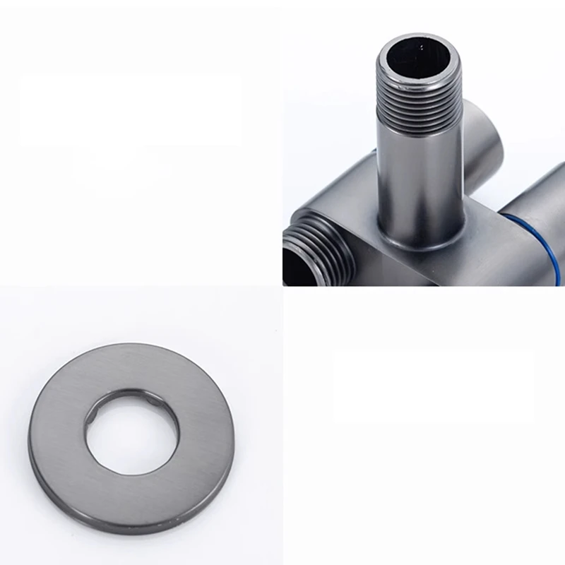 New Wall-Mounted Faucet 1 In 2 Out Diverter Angle Valve Dual Control Bathroom Faucet For Self-Cleaning