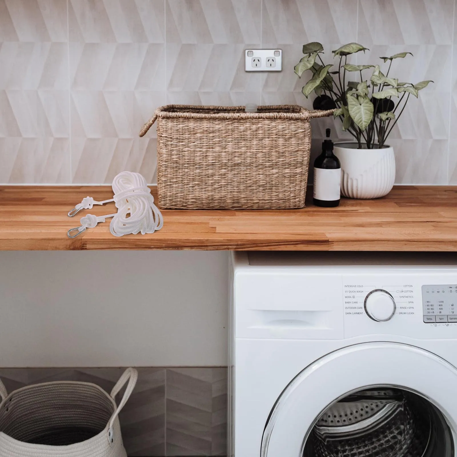 

1pc Home Nylon Woven Rope 30M For Clothes Towels Quilts Drying Outdoor Indoor Use Lightweight Hanging Line Camping Bundle Cord