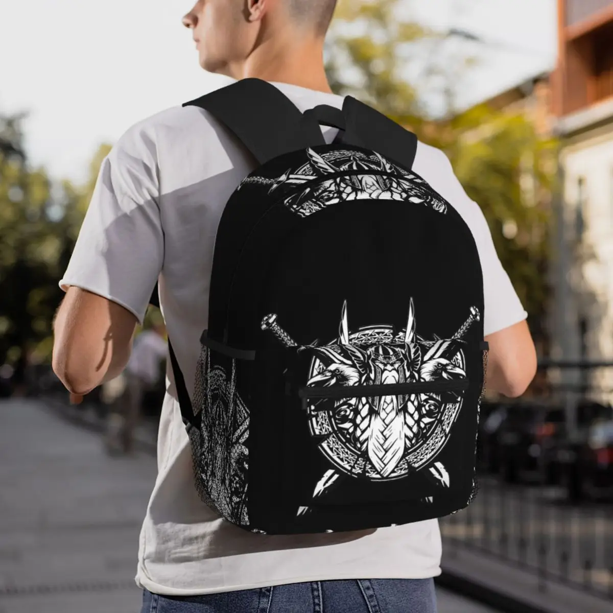Odin Vikings Viking Legend Backpack Student BookBag Kids School Bag Laptop Shoulder Bags for Boys Girls