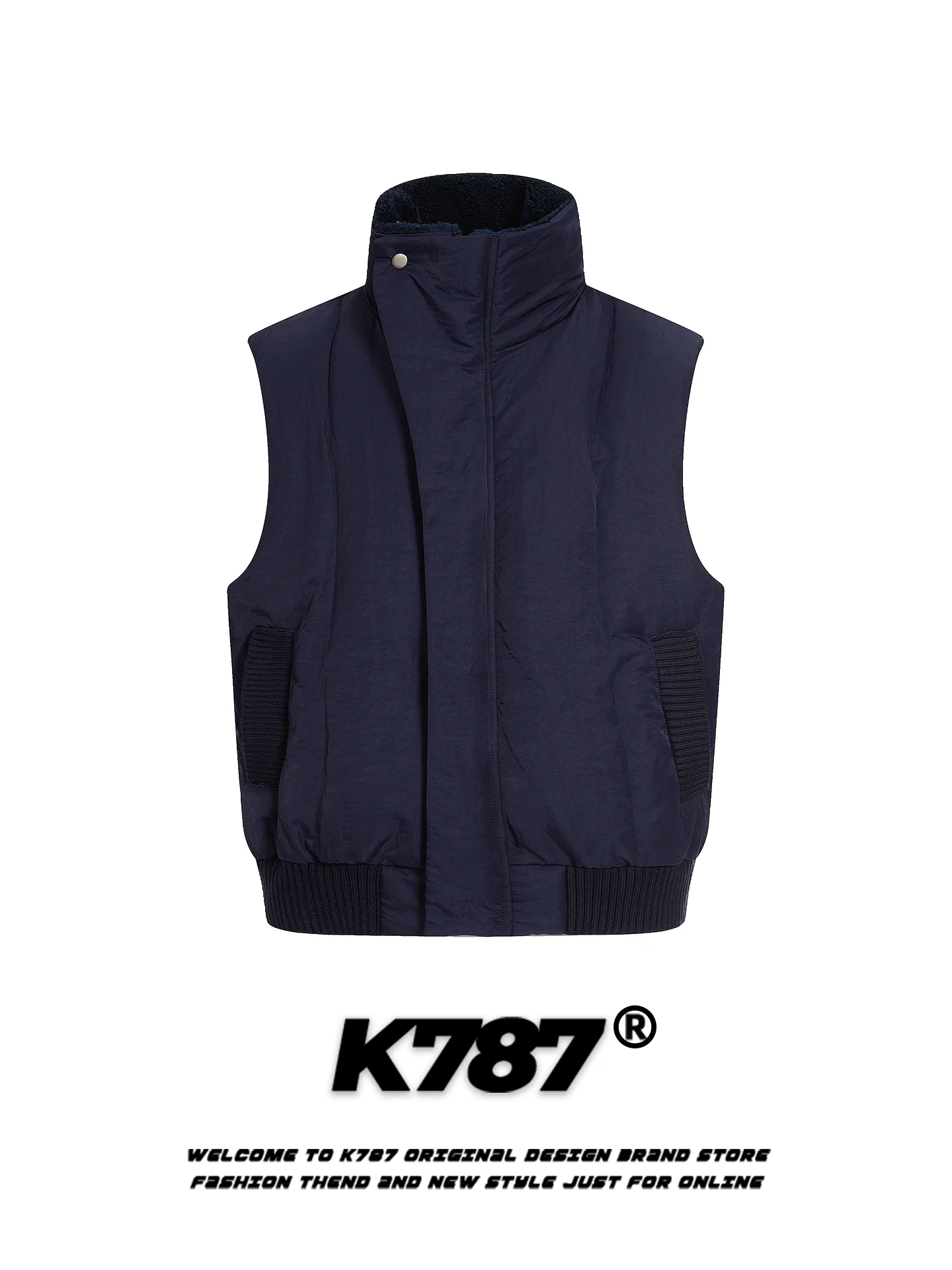 

Мужской хлопковый жилет K787 в американском ретро-стиле, однотонный, с воротником-стойкой, модный, теплый, без рукавов, хлопковая куртка