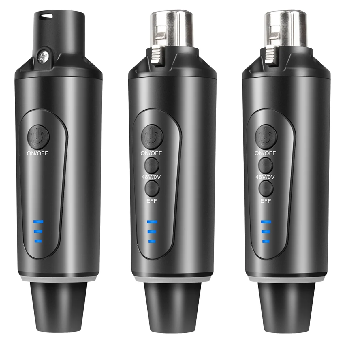 

A92Z 3PCS Wireless Microphone System XLR Microphone Converter Adapter 2.4GHz Transmitter Receiver for Condenser Dynamic Mic