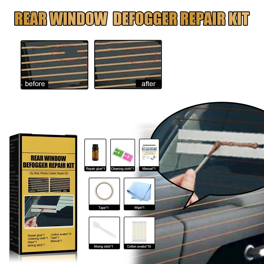 1pcs Car Rear Windshield Defogging Repair Kit Universal Fitment For Most Cars On The Market Rear Window Heater Defroster