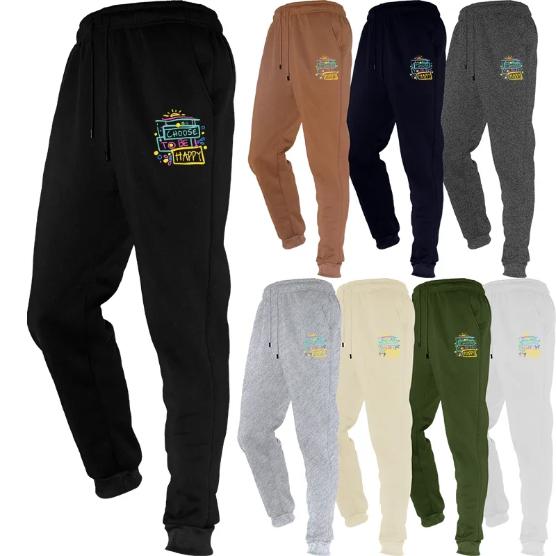 

Active Mens Athletic Workout Fleece Jogger Sweatpants for Men with Zipper Pocket and Drawstring