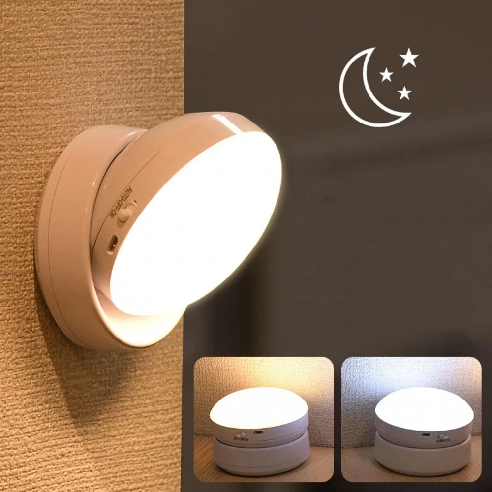 

Topoch LED Sensor Night Light USB Rechargeable with PIR Wall Lamp 360 Degree for Indoor Wardrobe Bedroom Kitchen Cabinet Stair