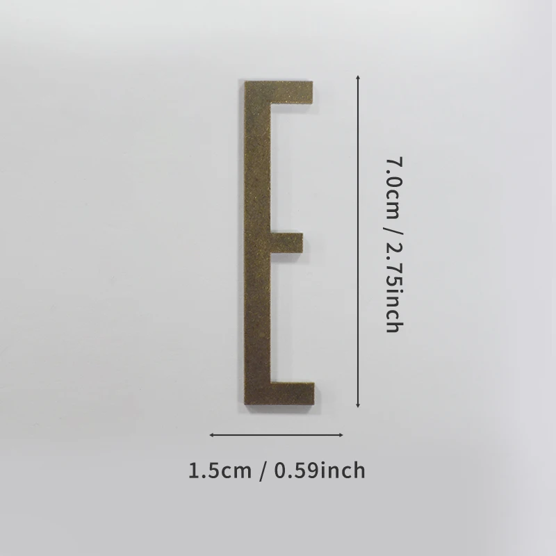 Selbstklebende Hausnummern aus Bronze, englische Alphabetbuchstaben aus Metall für Wohnung, Zimmer, Türschild, Tisch, Briefkasten, Nummernaufkleber, 7 cm – Detail 12